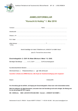 “Konscht & Hobby” 1. Mai 2016 - Syndicat d`initiative de Remich