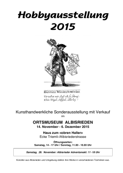 HOBBY 12.Plakat.15 - Ortsmuseum Albisrieden