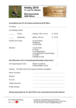 Hobby 2016 - Naturliebhabergruppe Wiedehopf