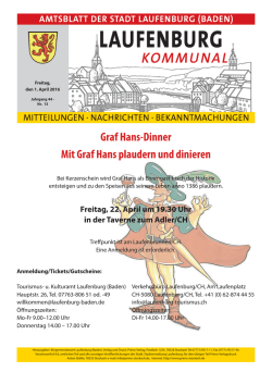 Graf Hans-Dinner Mit Graf Hans plaudern und dinieren