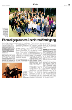 Ehemalige plaudern &uuml;ber ihren Werdegang