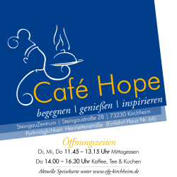 Flyer Café Hope e.V. - EFG Kirchheim unter Teck
