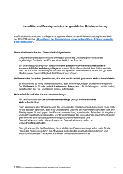 Kausalit&auml;ts- und Beweisgrunds&auml;tze der gesetzlichen