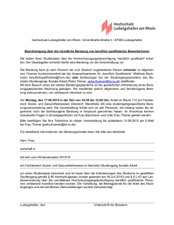 Hochschule Ludwigshafen am Rhein &bull; Ernst-Boehe