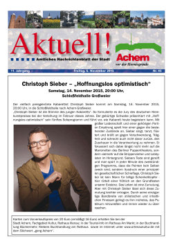 Christoph Sieber – „Hoffnungslos optimistisch“