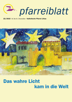 Pfarreiblatt 16.-31. Dez. 2015