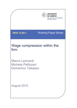 (2015) "Wage compression within the ﬁrm"