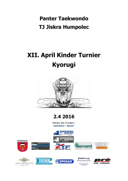 XII. April Kinder Turnier Kyorugi