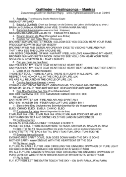 Kraftlieder – Healingsongs – Mantras