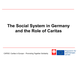 The Social System in Germany and the Role of Caritas