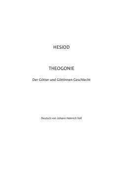 hesiod theogonie - Bernhard Schaub