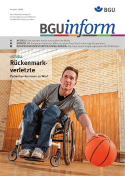 R&uuml;ckenmark- verletzte - BG Unfallklinik Frankfurt