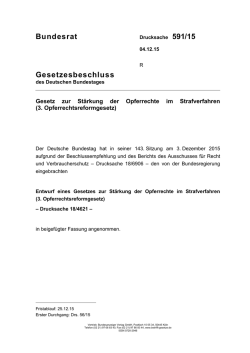 Drucksache 591/15