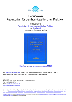 Henri Voisin Repertorium für den homöopathischen Praktiker