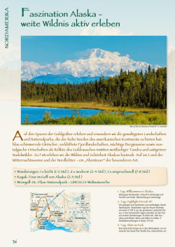 Faszination Alaska - weite Wildnis aktiv erleben