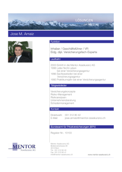 Jose M. Arnaiz - Mentor Assekuranz AG