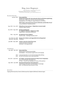 Jose Magnaye - Abteilung f&uuml;r V&ouml;lkerrecht und Internationale