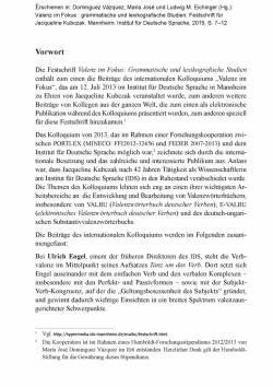 Vorwort - Publikationsserver des Instituts für Deutsche Sprache