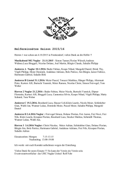 Helfereins&auml;tze Saison 2015/16