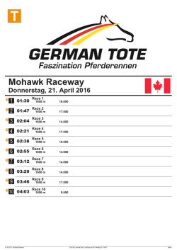 Programm - German Tote