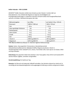 Heißer Holunder – PZN 11123585 ADVANTA - Nicolai