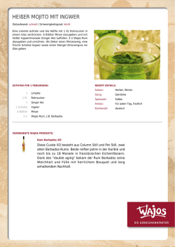 Hei&szlig;er Mojito mit Ingwer