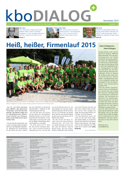 Heiß, heißer, Firmenlauf 2015 - Kliniken des Bezirks Oberbayern