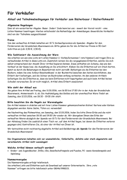 Informationen f&uuml;r Verk&auml;ufer
