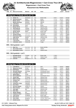 15. Schlittenhunde-Wagenrennen + Cani Cross - Fairplay