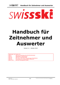 Handbuch f&uuml;r Zeitnehmer und Auswerter