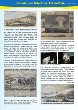 Historisches: Gefecht bei Eckernf&ouml;rde