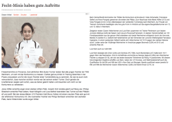 Fecht-Minis haben gute Auftritte