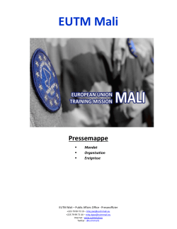 Press kit EUTM Mali deutsch Dec 2015