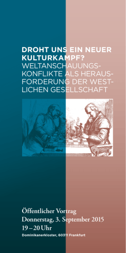 DROHT UNS EIN NEUER KULTURKAMPF