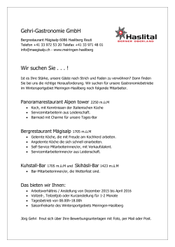 Ist es Ihre St&auml;rke, unsere G&auml;ste nach Strich und Faden zu verw&ouml;hnen