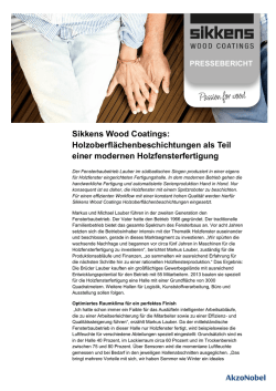 Holzoberfl&auml;chenbeschichtungen als Teil einer modernen