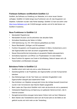 Fishbeam Software veröffentlicht Goldfish 3.2 Neue Funktionen in