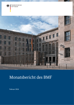 Monatsbericht des BMF Februar 2016