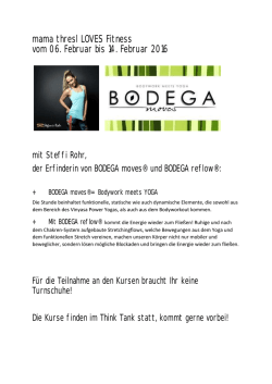mama thresl LOVES Fitness vom 06. Februar bis 14. Februar 2016
