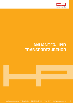 ANHÄNGER- UND TRANSPORTZUBEHÖR