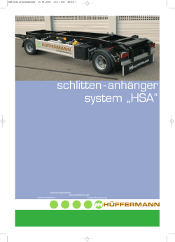 schlitten - anhänger system „HSA“