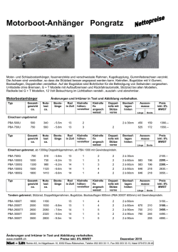 Motorboot-Anhänger Pongratz - Miet