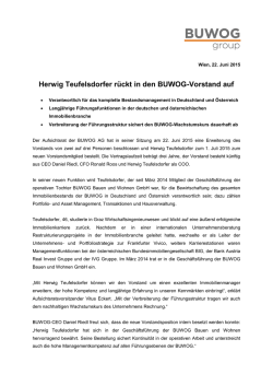Herwig Teufelsdorfer r&uuml;ckt in den BUWOG