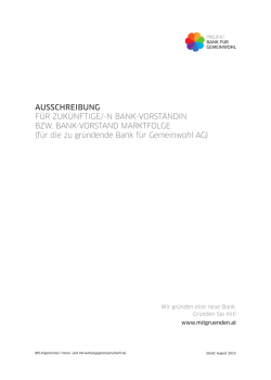 Infos hier. - Projekt Bank f&uuml;r Gemeinwohl