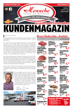 Hennche Kundenmagazin 2015