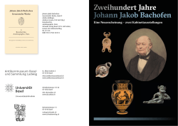 Zweihundert Jahre Johann Jakob Bachofen