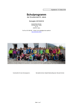 Schulprogramm GS St. Jakob 2015