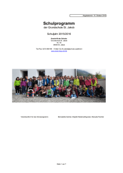Schulprogramm GS St. Jakob 2015