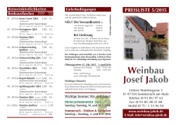 Weingut Jakob - Preisliste 5-2015