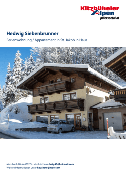 Hedwig Siebenbrunner in St. Jakob in Haus